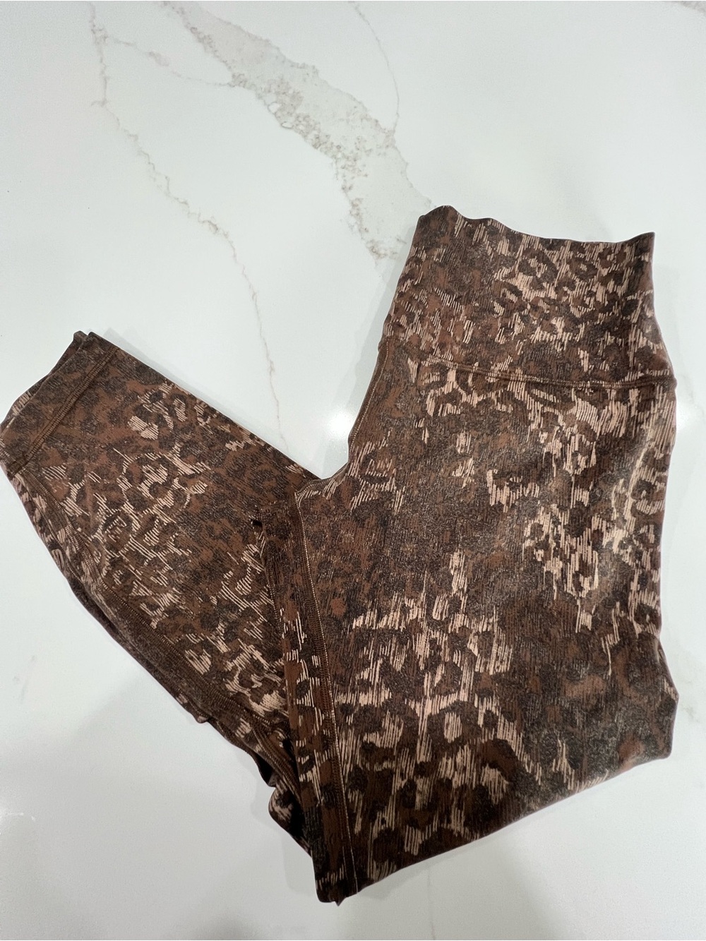 lululemon athletica Brown Animal-Print High-Rise Leggings